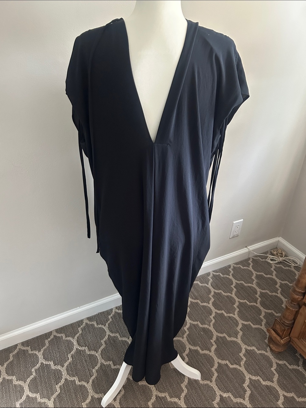 Malia Mills Black V-Neck Dress/Caftan - Picture 3 of 7